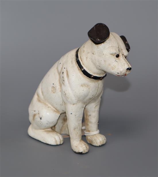 A novelty dog money box 16cm high